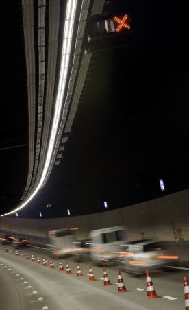 Werkzaamheden in tunnel